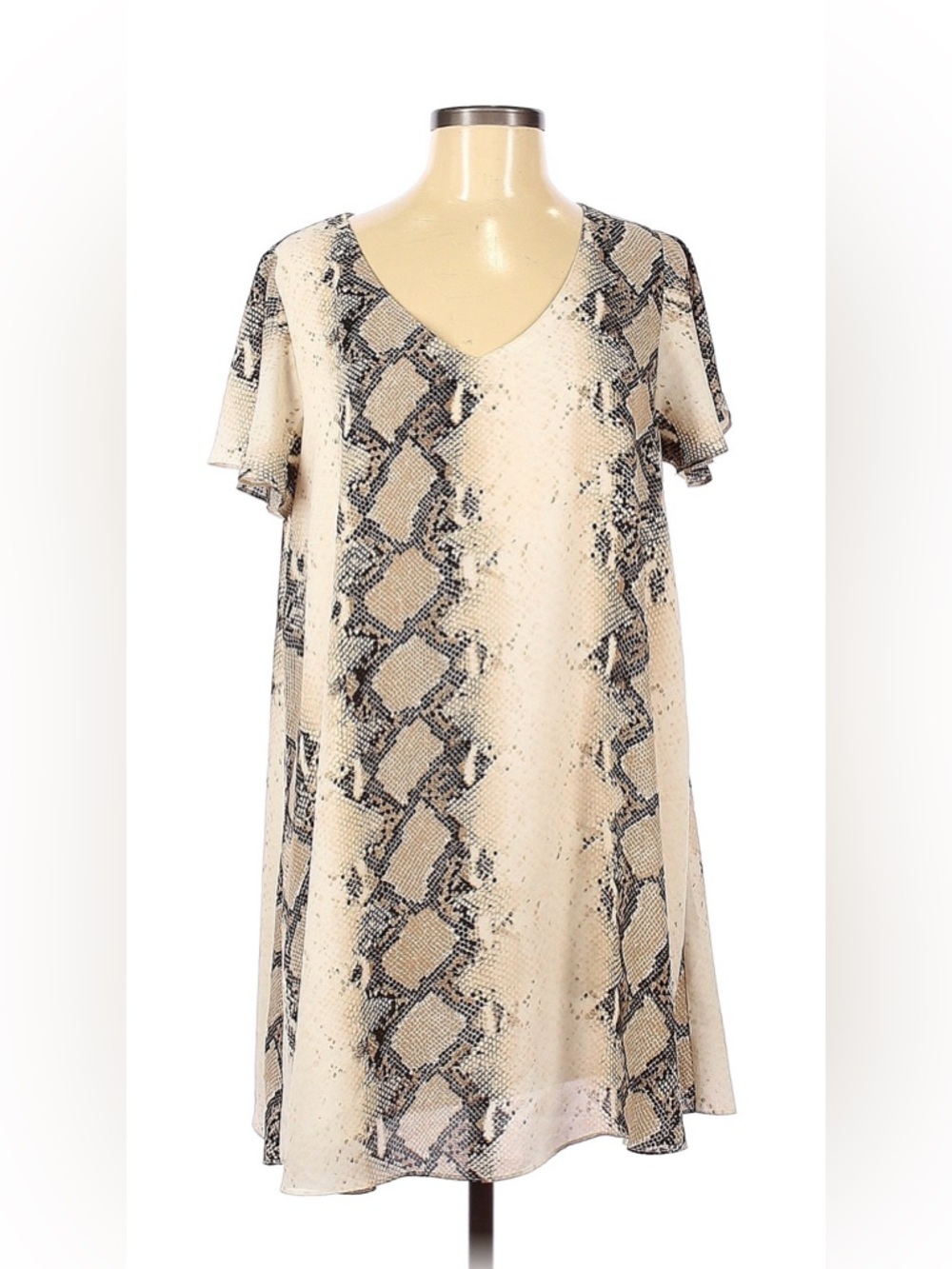 Buddy Love Beige Animal Print Dress Size Medium